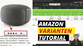 Amazon Lagerbestandsdatei Varianten anlegen umbauen amp löschen  SchrittfürSchritt erklärt [upl. by Rayna510]