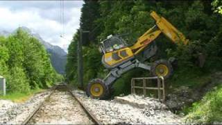 Gleisbagger  rail version of Menzi Muck A91 [upl. by Yci]