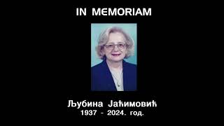 TV Informator  IN MEMORIAM LJUBINA JACIMOVIC 1 NOV 2024 [upl. by Edroi]