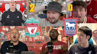 LIVERPOOL FAN REACTIONS 2 0 VS IPSWICH TOWN Premier League Matchweek 1 [upl. by Dahs305]