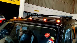 Led Hummer Type Roof Marker Lights installing scorpioscorpio modifiedthartop lightLOWBAsSE [upl. by Johannes]