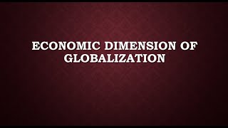 Economic Globalization Economic aspect of Globalization Sociology of Globalization Urdu amp English [upl. by Vani64]