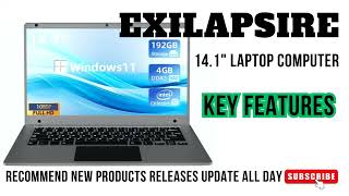 Exilapsire 141 inch Laptop Computer Key Features [upl. by Aroled91]