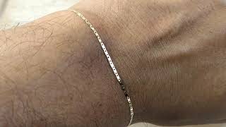 PULSEIRA MASCULINA PIASTRINE OURO 18K 045 VÍDEO [upl. by Issak]