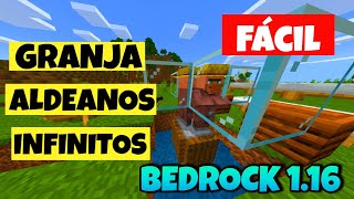 Minecraft Bedrock Granja de Aldeanos 1182 0Ticks 500Hr [upl. by Tu786]