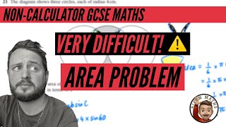 Very Difficult GCSE Maths Questions Challenging Circles Problem NonCalc [upl. by Namrej]