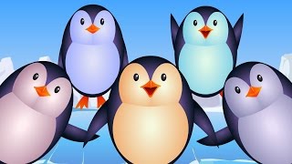 Five Little Penguins  Nursery Rhyme Cartoons For Toddlers  Videos For Children by Kids Tv [upl. by Eelanej]