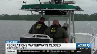 Waterways closed to recreational traffic in Ascension Parish [upl. by Eisned]