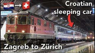 Night Train Journey From Croatia to Switzerland Across the Alps [upl. by Fionnula]