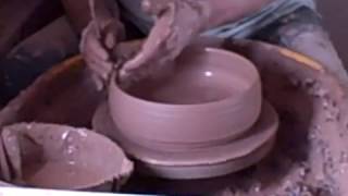 pottery throwing a wide flat bowl [upl. by Kellia]