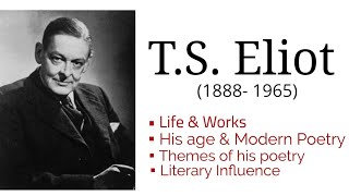 T S Eliot  Life and works  age amp Modern Poetry  Literary Critique in Hindi [upl. by Donelu]