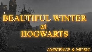 Harry Potter  Cozy Winter and Relax Snowfall Ambience at Hogwarts [upl. by Peddada]