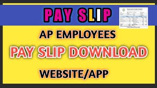 HOW TO DOWNLOAD PAY SLIP AP EMPLOYEES [upl. by Eelegna]