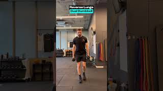 Reverse Lunge Dual Dumbbell triathlon strengthtraining [upl. by Leupold]