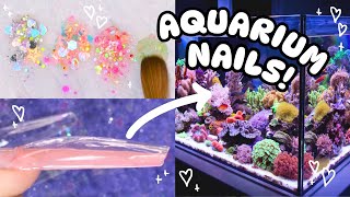 ₊˚⊹ Trying AQUARIUM NAILS amp NEW ACRYLICS from TEMUUU ⊹˚₊ [upl. by Dduj]