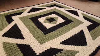 Part 1  The C2C Kaleidoscope Blanket  Crochet Tutorial [upl. by Blumenfeld247]