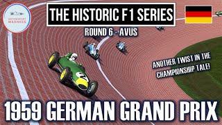 German Grand Prix  AVUS  1959 Round 6  Historic F1 Series [upl. by Kalam]