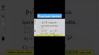 Riyaziyyat dərsləri riyazi testlər riyazi məsələlər riyaziyyat mentiq təhsil imtahan miq [upl. by Tiram427]