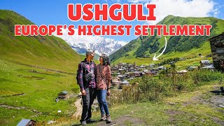 USHGULI GEORGIA  BEAUTIFUL VILLAGE IN SVANETI REGION  Mestia to Ushguli [upl. by Nus]