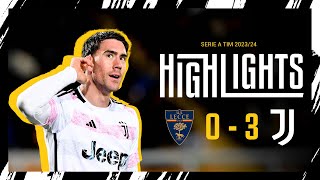 HIGHLIGHTS  LECCE 03 JUVENTUS  Another Double Vlahović amp Bremer Goal in Big Away Win [upl. by Anihcak]