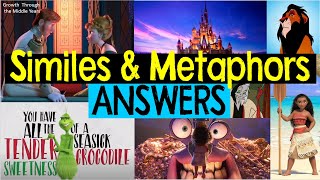 Similes and Metaphors in Disney Songs ANSWERS [upl. by Darnok41]