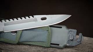 Military Style M9 Bayonet Knife with Sheath  Sportsmans Guide [upl. by Esinrahs60]