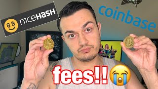 Coinbase and Nice Hash Transfer FeesCryptocurrency Tutorial 2021 [upl. by Esaertal518]