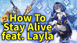 LAYLA Guide with Best Tips and Weapon and Artifact Build  Genshin Impact 48 [upl. by Hainahpez]