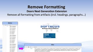 Remove Formatting  IBM DOORS Next Generation Extension provided by Softacus [upl. by Eanehs250]