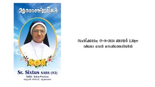 Funeral Service  Sr Sixtus SABS  92   SABS  Santa Province [upl. by Conlon]