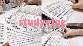 STUDY VLOG ROTINA  estudando por um cursinho online [upl. by Bik]