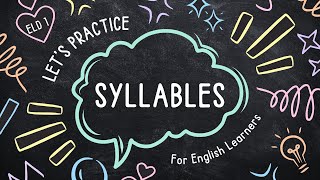 Syllables Explained  ESL CLASS FOR YOU [upl. by Alemaj]