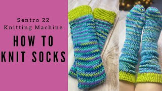 How to Knit Socks on the Sentro Knitting Machine  Easy for Beginners  Circular Knitting Machine [upl. by Dlabihcra]