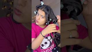 Viral Heatless curler review  trying viral hair curler first time shorts youtubeshort [upl. by Derrej488]