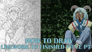 HOW TO DRAW  From Linework to Finished Piece Character Art edition [upl. by Kcirederf]