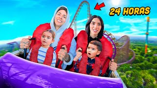 24 HORAS EN MONTAÑAS RUSAS EXTREMAS 🎢 😱 Juan de Dios Pantoja [upl. by Nehgem]