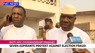 ELECTION FRAUD Seven Ekiti APC Governorship Aspirants Protest During Primary SEE VIDEO [upl. by Llehsad]