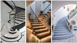 Top 45  Modern Staircase Design Ideas 2024  Latest Stairs Tiles amp Railings Ideas home homedecor [upl. by Devol]