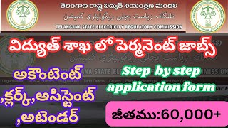 Telangana State Electricity notification apply process 2024  TSERC Recruitment application 2024 [upl. by Adnirb881]