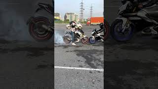 Burnout battle 😱🤯 Subscribe 🔔 automobile gta fivem smartphone h2r bikelover motovlog zx10r [upl. by Kliber958]