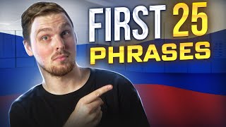 Russian Language  Lesson 1  YOUR FIRST 25 PHRASES for absolute beginners [upl. by Wylen299]