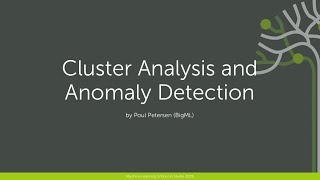 Cluster Analysis and Anomaly Detection [upl. by Michael]