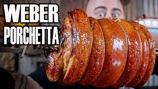 Porchetta cooked in a Weber kettle [upl. by Eidob]