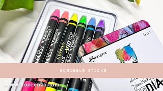 Ranger Dina Wakley Scribble sticks neon [upl. by Temhem]