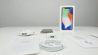 iPhone X  Déballage du modèle Argent [upl. by Ardnohsal855]