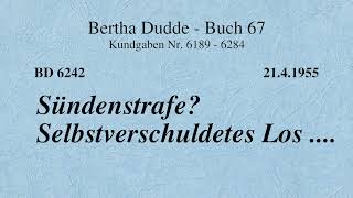 BD 6242  SÜNDENSTRAFE SELBSTVERSCHULDETES LOS [upl. by Nwahsad]