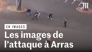 Arras  les images de l’attaque au couteau dans un lycée [upl. by Nakasuji]