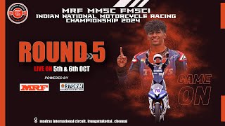 MRF MMSC fmsci Indian National Motorcycle Racing Championship 2024 Day 2 Round 5 [upl. by Ebner897]