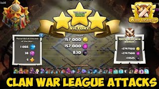 Clan War League 3star Attacks Day 1 January 2024  CWL Attacks  Clash of Clans [upl. by Selyn490]