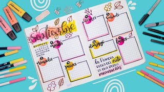 🍂 Cómo hacer un PLANEADOR mensual  BULLET JOURNAL [upl. by Standing]